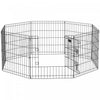 Pawhut Dog Playpen Puppy Play Pen, Pet Exercise Fences For Outside Indoor, Foldable Dog Kennel, 24\"h