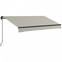 Outsunny 10' X 8' Patio Retractable Awning Sunshade Shelter, Light Grey
