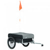Aosom Outdoor Bike Trailer With Triple Safety, Foldable Bicycle Cargo Trailer, Luggage Wagon With Wh