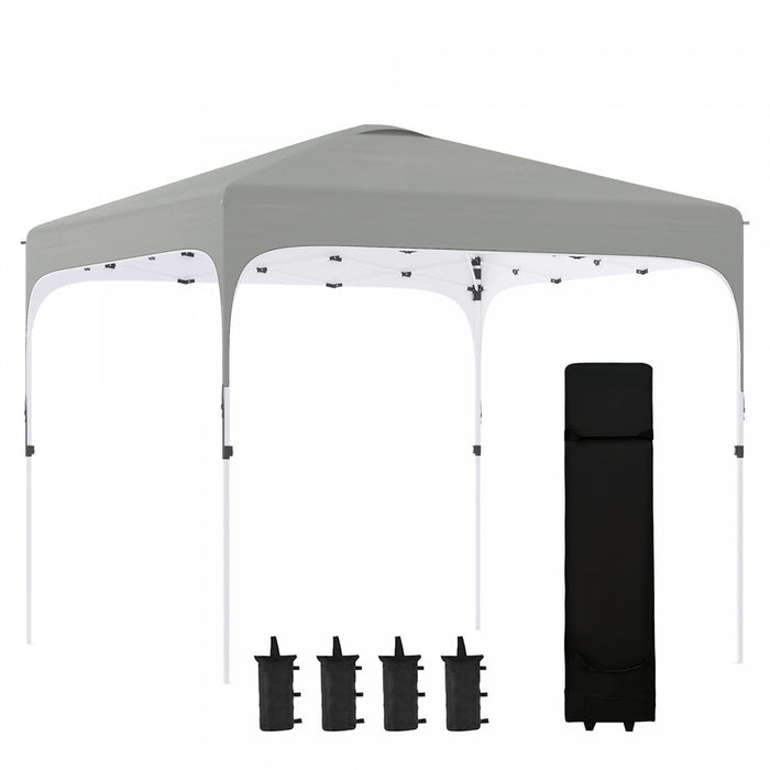 Outsunny 10' X 10' Pop Up Canopy Tent With Sand Bags, Upf 50+ Instant Sun Shelter, Tents For Parties