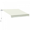 Outsunny 10' X 8' Manual Retractable Awning Shelter W/ Crank, Cream White
