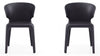 Manhattan Comfort Set of 2 Conrad Faux Leather Dining Chairs - Black