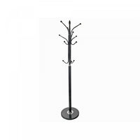 Karina Metal Coat Hanger with Marble Base Black Coat Racks