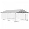 Pawhut Outdoor Dog Kennel Dog Run With Waterproof, Uv Resistant Cover For Medium And Large Sized Dog