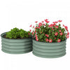 Outsunny Steel Raised Beds for Garden Set of 2 for Growing Flowers, Green