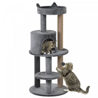 Pawhut 41 Inches Cat Tree, Multi-level Cat Tower With Condo, Cute Cat Activity Center With Sisal Scr