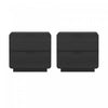 Chrystie Contemporary Modern 26\" Nightstand in Black (2-Drawer) - Set of 2 