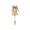 Metal Bell Shaped Ornament with Reindeer Gold - Set of 6 Christmas Ornaments