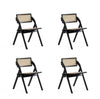 Lambinet Industry Chic Wood Folding Chair in Black and Natural - Set of 4 Dining Chair 