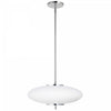 Dainolite Maddie LED Pendant 20w Polished Chrome Opal White Glass Lamp