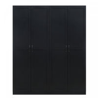 Hopkins Modern 2-Piece Wardrobe Closet in Black Armoire 