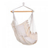 Outsunny Hammock Chair Swing Hanging Macrame Chair Cotton W/ Two Soft Seat Cushions, For Bedroom Ind
