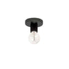 Dainolite Roswell 1 Light Flush Mount Small Matte Black Lamp