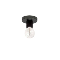 Dainolite Roswell 1 Light Flush Mount Small Matte Black Lamp