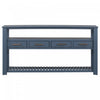 Ava 62.2'' Large Entryway Table with Drawers and Open Shelves,Navy Blue Sofa Table  