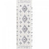 Lola Diamond Grey Shag Area Rug - 2'7\" x 8'