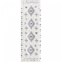 Lola Diamond Grey Shag Area Rug - 2'7