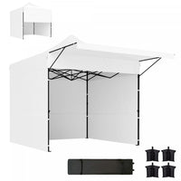 Outsunny 10' X 10' Pop Up Canopy Tent With Awning And Sidewalls, Upf50+