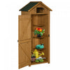Outsunny 30\" X 21\" X 71\" Garden Storage Shed, Outdoor Storage Shed With 3 Tier Shelves, Workshop Yar