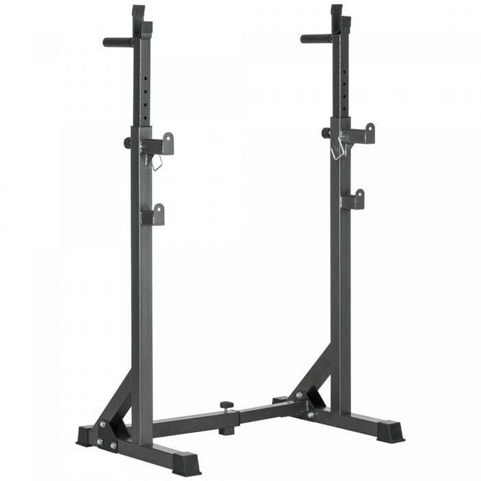 Soozier Adjustable Squat Rack, Bench Press Rack, Black