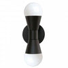 Dainolite Fortuna 2 Light Wall Sconce Matte Black Lamp