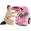 Qaba Kids Truck Engine Toy Set, Educational Car Service Station Kids Tool Set, Take Apart Workshop F