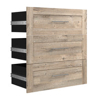 Bestar Pur 3 Drawer Set for 36 W Closet Organizer - Rustic Brown