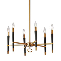 Dainolite Langford 6 Light Chandelier Vintage Bronze Finish Lamp