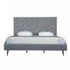 Crosby Modern Upholstered Velvet King Bed in Gray 