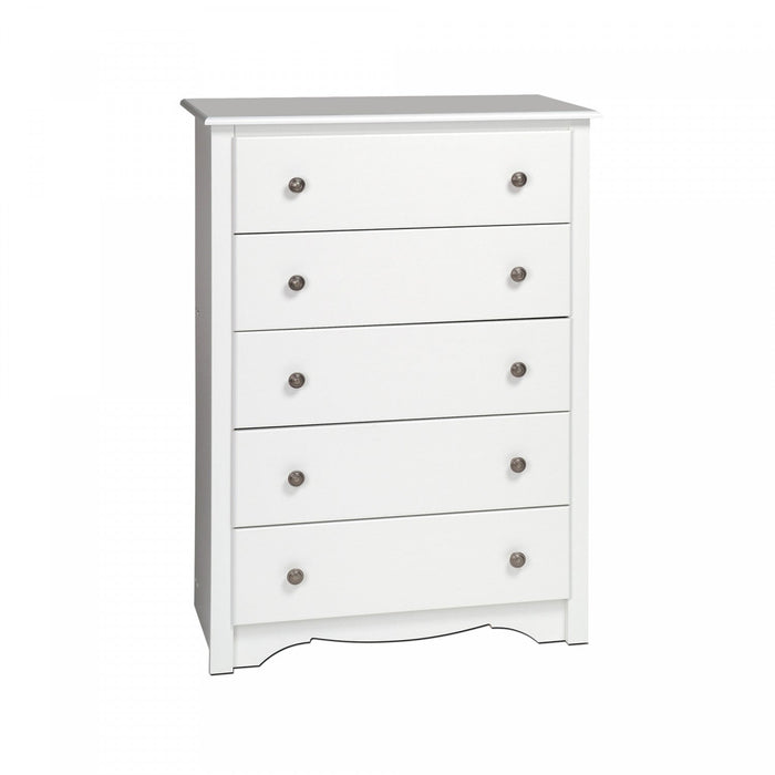 Monterey 5-Drawer Chest - White