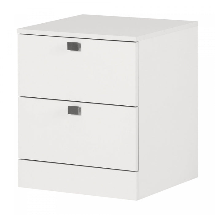 Spark 2-drawer Nightstand - Pure White 