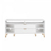 Dumbo Modern 63\" Fluted TV Stand in White 