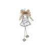 Metal Bell Shaped Ornament with Reindeer Silver - Set of 6 Christmas Ornaments