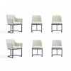 Serena Modern 6-Piece Dining Set in Ivory Dining Chair 