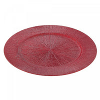 Charger Plate Sand Script Red 13