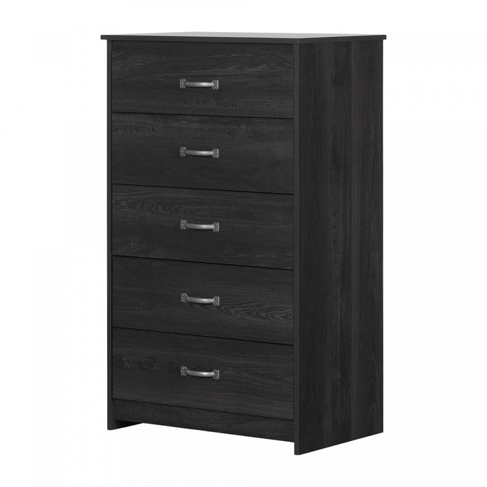 Tassio 5-Drawer Chest - Grey Oak 