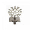 Chrome Metal Stocking Hanger Snowflake Christmas Tree