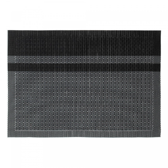 Vinyl Placemat Honeycomb Black - Set of 12