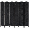Homcom Double Hinged Woven Wicker Room Divider And Privacy Screens