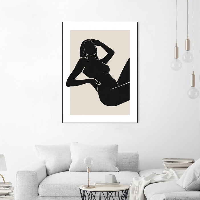 \"Untitled\" Canvas Framed Black 30x40 Wall Art