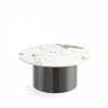 Alondra Modern Glam Sintered Stone Top Coffee Table in Black 