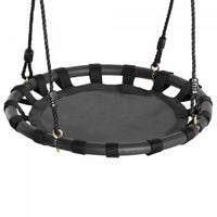 Homcom 23.5 Inch Saucer Tree Swing, Outdoor Indoor Swing For Kids With Adjustable Hanging Ropes, Met