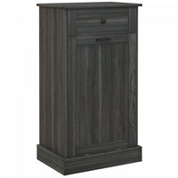 HOMCOM Tilt Out Trash Cabinet, Hidden Garbage Bin Cabinet with Drawer, Grey
