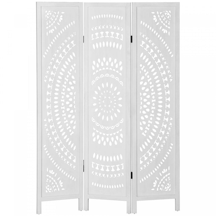 HOMCOM 3 Panel Room Divider, 5.6 Ft Tall Portable Folding Privacy Screen