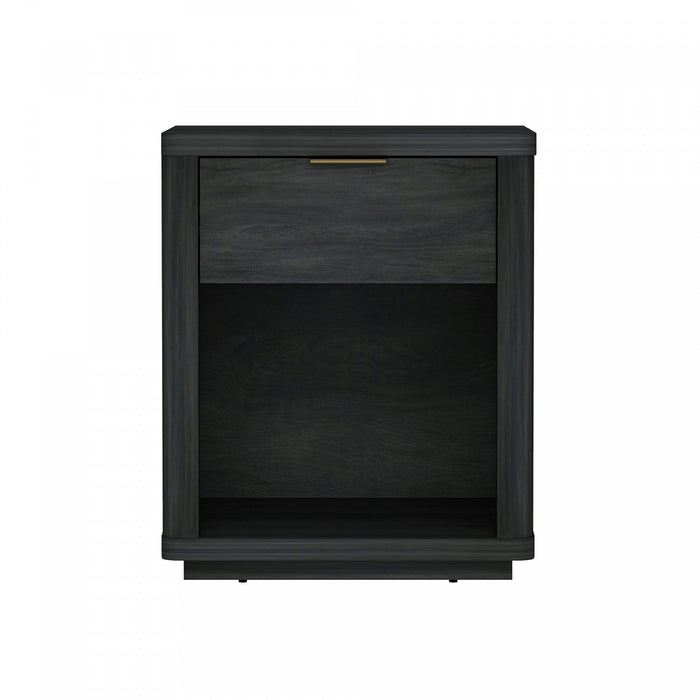 Evelyn Modern 20\" Nightstand in Charcoal Gray (1-Drawer) 