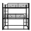 Jenny Twin Triple Space-saving Metal Bed With 3 Sleeping Levels - Black 
