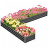 Outsunny L-shaped Raised Garden Bed, 82\" X 109\" X 12'' Galvanized Steel Planter Box With Multi-reinf