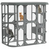 PawHut Catio Outdoor Cat Enclosure, 71"H Wooden Cat House with 5 Jumping Platforms, 2 Condos and Waterproof Cover, Walk-in Kitty Cage for 2–3 Kittens, Grey