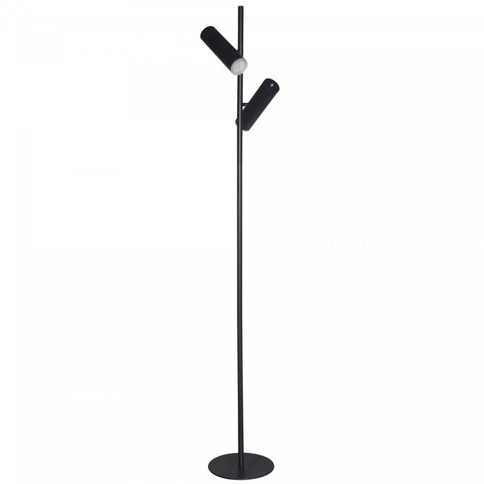 Dainolite Constance Floor Lamp 12w Matte Black Frosted Acrylic Diffuser