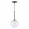 Aurelia Matte Black & Brass 1-Light Pendant